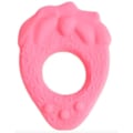 Pikkukuva 1 / 2: LANCO Mansikkahammasrengas - Vastasyntyneille - Vaaleanpunainen - Tyttö - Luonnonkumi - 6,5x1,5x10 cm Rosa