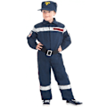 Miniatyrbild 1 av 3: Brandmansdräkt för barn - MÄRKE - Yrke - Polyester - Blå - EU-standarder - 5-6 år gammal