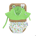 Pikkukuva 1 / 4: Zoocchini - Krokotiilimaillot ja hattu (12-24kk) - ELEMENTS FOR KIDS Grön