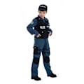 Miniatyrbild 3 av 4: SWAT Agent kostym för pojkar 5/6 år - CHAKS - Yrke - Polyester - Blå blått och svart