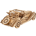 Pikkukuva 4 / 4: Puzzle 3D Ugears Mekaaniset mallit Urheiluauto Rapid Mouse Puu