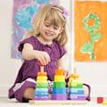 Pikkukuva 5 / 6: Muotoja lajitteltavaksi ja järjestettäväksi - MELISSA & DOUG - 3-in-1 pinoaja - 25 osaa - Sekä tytöille että pojille Flerfärgad