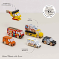 Miniatyrbild 3 av 4: Miniatyrfordon i trä - Toy Van - TV446 - 7 nödfordon - För barn 3 till 8 år - Beige Beige
