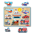 Miniatyrbild 1 av 6: Melissa & Doug - Pussel för fordonsljud Blå