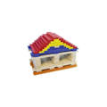 Miniatyrbild 4 av 6: VILAC Batibloc färgkonstruktionsspel - 100 färgade massiva träskivor Flerfärgad