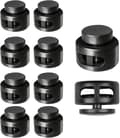 10 pcs cord stoppers, 2-hole cord locks, made of plastic