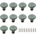 10-pack Dekorativa Keramiska Knoppar (Grön) Låda (Grön) Skåp Dörr