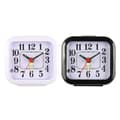 Practical alarm clock with silent movement and luminous hands