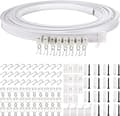 Curtain Track Set Home Ceiling 5M Top Mounted Bendable Window Rod Track for Straight and Curved Curtains Home Decor