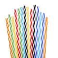 Miniatyrbild 1 av 4: Återanvändbart transparent enfärgat plastsugrör, 9 tum Solid Color Thread