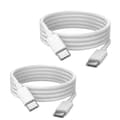 2-PACK 2m Fast Charging Cable USB-C to USB-C White
