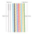 Miniatyrbild 2 av 4: Återanvändbart transparent enfärgat plastsugrör, 9 tum Solid Color Thread