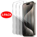 3-pak - iPhone 15 Pro Max Skærmbeskytter i Hærdet Glas Transparent iPhone 15 Pro Max iPhone 15 Pro Max