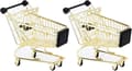 2 stk. Mini Metall Handlekurv, Mini Handlekurv Dagligvare Handlekurv Supermarked Tralle Leketøy Handlekurver