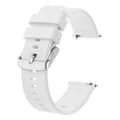 Klockarmband 20mm - Snabbfäste Silikonklockarmband för Män Kvinnor - Vit