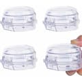 4-pack knappskydd gasspis knappskydd för barnsäkerhet babyspärrar kökssäkerhet hemkök (transparent 6 x 4 cm)