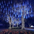 Blå Meteorregn Dråpe Lys 30cm - LED Istapp Garland for Jul Halloween