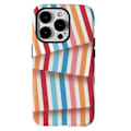 Miniatyrbild 1 av 2: iPhone 15 Pro Ränder Avtagbart 2-i-1 hybridfodral - Regnbåge Färgrik