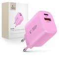 Tech-Protect NCA30 Laddare med dubbla portar - 30W USB-C PD... Rosa
