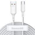 Baseus Simple Wisdom USB-A / USB-C-kabel - 1.5m, 2 St. - Vit Vit