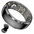 SY15 Smart Ring hälsoövervakare med vibrationslarm -... Svart