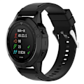 Miniatyrbild 2 av 2: Garmin Fenix 5X/Fenix 3 HR/Quatix 3/D2 Soft Silikonrem - Svart Svart