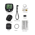 Miniatyrbillede 2 af 5: Trådløs vandtæt cykelcomputer med magnetsensor, digitalt speedometer, multifunktionel cykelcomputer (W)