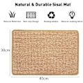 Miniatyrbilde 5 av 5: Katteskrapematte, 30 x 40 cm, Naturlig Sisal, Horisontal Skrapematte, Skrapebrett for Gulv, Beskytter Møbler og Sofaer (W)