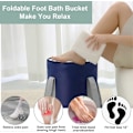 Miniatyrbillede 5 af 5: Foldbart Bassin, 30 * 36cm Bærbart Rejsefodbad Bærbart Fodblødningsbassin Fod Spa Fodblødnings Pedicure Bassin Udendørs Camping (W)