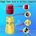 Miniatyrbillede 5 af 5: R12 til R134a Aircondition Påfyldningsventil Adapter Retrofit Kit Inklusive Koblinger (W)