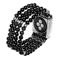Miniatyrbillede 1 af 3: Armbånd til Pearl Apple Watch Rem 38/40/41mm, Elastisk Pearl Stretch Udskiftningsrem til Iwatch Series SE 8/7/6/4/5/3/2/1 (W)