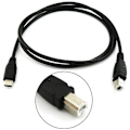 Pikkukuva 5 / 5: USB-C USB 3.1 Type C Uros - USB 2.0 B Type Uros Datakaapeli Johto Puhelin Tulostin (W)