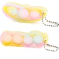 Pikkukuva 2 / 4: 2 kpl puristettavia papu-fidget-lelusetti, Edamame-avaimenperä (L)