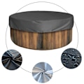 Miniatyrbild 2 av 5: Utomhus Vattentät Anti-UV Skyddande Dammskydd Spa Badtunna Baldakin Lock Round AU [FW] Black