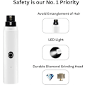 Pikkukuva 4 / 5: GAJETNEST Ammattimainen lemmikkieläinten kynsienhiomakone koirille ja kissoille, 2 nopeutta LED USB-laturi (W)