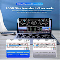 Miniatyrbillede 5 af 5: Thunderbolt 4 Kabel USB C 8K 60Hz Certificeret 40 Gbps Høj Hastighed PD100W til Macbook Pro Acer USB 4 C42