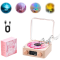 Pikkukuva 1 / 5: The Waves vinyylisoitin, Wave retro vinyylilevysoitin langaton Bluetooth-kaiutin {FW} Pink
