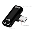 Miniatyrbillede 3 af 4: 2 i 1 USB-C Splitter Type C Han til Dobbelt Type C Hun Hovedtelefonoplader silver