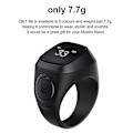 Miniatyrbilde 4 av 5: Smart Tasbih Telleren Ring For Muslimer Zikr Digital Tasbeeh 5 Bønnetid Påminnelse Bluetooth {FW} Black