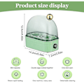 Miniatyrbilde 5 av 5: Eggkoker for 2 egg, Kompakt elektrisk eggdamper, Beste eggkoker koker alle tre kokegrader - Bløt, Medium, Hard fw Green