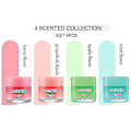 Miniatyrbilde 3 av 3: 4-pakning Lip Mask Mini Kit 8g Fruktfarge Høy Kvalitet