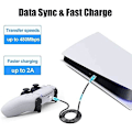 Miniatyrbilde 3 av 5: 2-Pakning 3m 3 Meter Ladekabel - for PS5/ Playstation 5 USB-C (H)