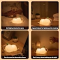 Miniatyrbild 5 av 5: Söt Elefant Silikon Nattlampa LED Nyhet Lampa 3 Nivåer Dimbar Nattlampa USB Uppladdningsbar Timer Sovlampa för Barn Dekor