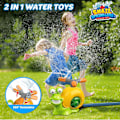 Miniatyrbilde 3 av 5: 2-i-1 Snegle Vannspreder Baseball Leker, 360° Roterende Spray Vann Lek med 2 Sprederhoder, for Gutter Jenter (W)