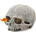 Miniatyrbilde 1 av 5: Akvarium Hodeskalle Dekor - Resin Akvarium Dekorasjoner Hule Betta Fisk Gjemmested Reptilhus For Små Fisk Og Reker
