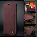 Miniatyrbillede 3 af 4: Læder etui caseme 0013 til Samsung S23 ultra bordeaux vinröd