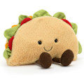 Miniatyrbillede 1 af 2: Jellycat Amuseables Taco Plyslegetøj, 16,5 cm, Udstoppede Madvarer, Sjov Gaveidé Tacos (B)