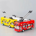 Miniatyrbillede 4 af 5: 1:50 Legering Bus Model London Enkelt Sporvognsbus Køretøjer Billede Legetøj med Lys & Lyd Samlinger