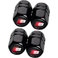 Miniatyrbillede 1 af 4: 4 stk. Bilventilhatte Logo Bilventilhatte Metal Kompatibel med Audi S Line S1 S2 S3 S4 S5 S6 S7 S8 SQ2 SQ5 SQ7 SQ8 Dæktilbehør Sort (W)