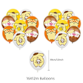 Miniatyrbilde 4 av 4: Pom Pom Purin Tema Barnebursdag Dekorasjonssett Ballonger Banner Kake Cupcake Toppers Dekorasjonssett